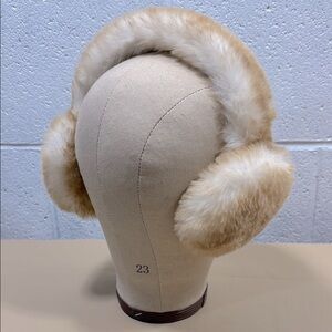 Faux Fur Beige Earmuffs by Surell